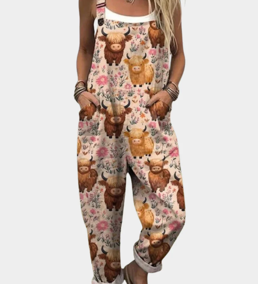 Bekväm tryckt byxdress