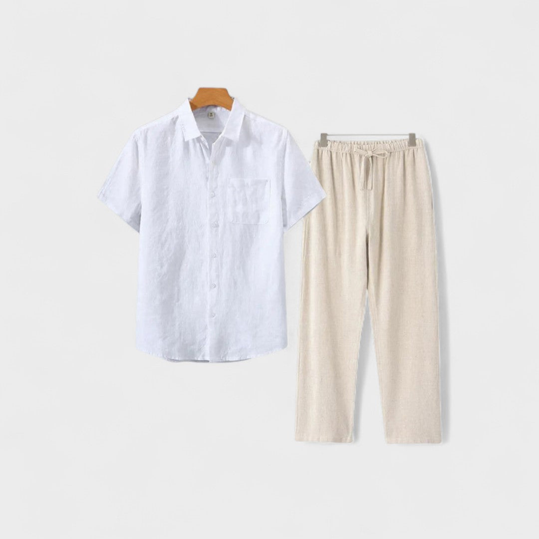 Lukas – Linne-pyjamasset i Old Money-stil