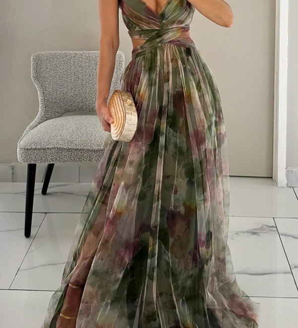 Giselle | Förtjusande maxiklänning med blomprint