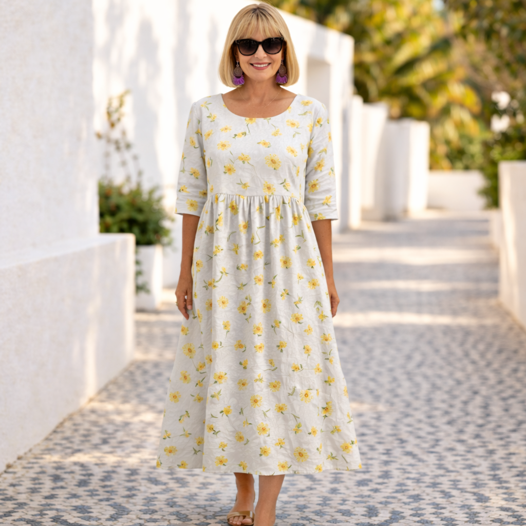 Susan – Blommig klänning med sommarkänsla