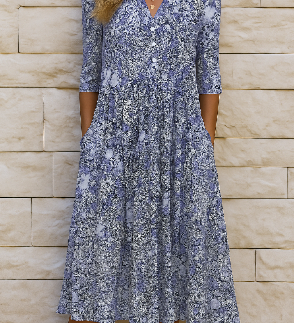 Olivia – Elegant klänning med V-ringning