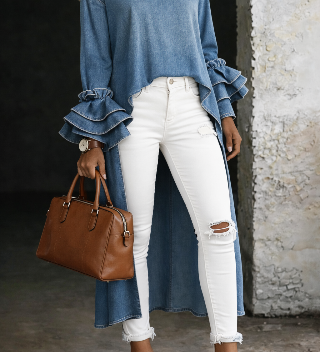 Pippi – Avslappnad jeansblus