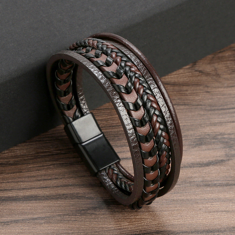 Bastien™ | Flätat läderarmband för herr