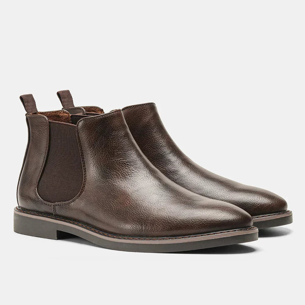 Stiliga Chelsea-boots i läder för herr