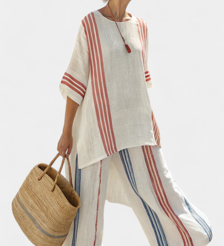 Ema – Randig outfit i bambutyg