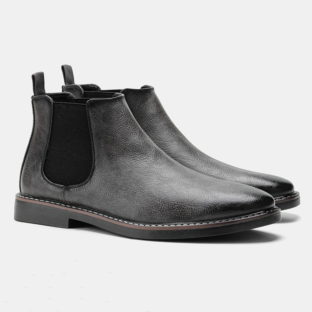 Stiliga Chelsea-boots i läder för herr
