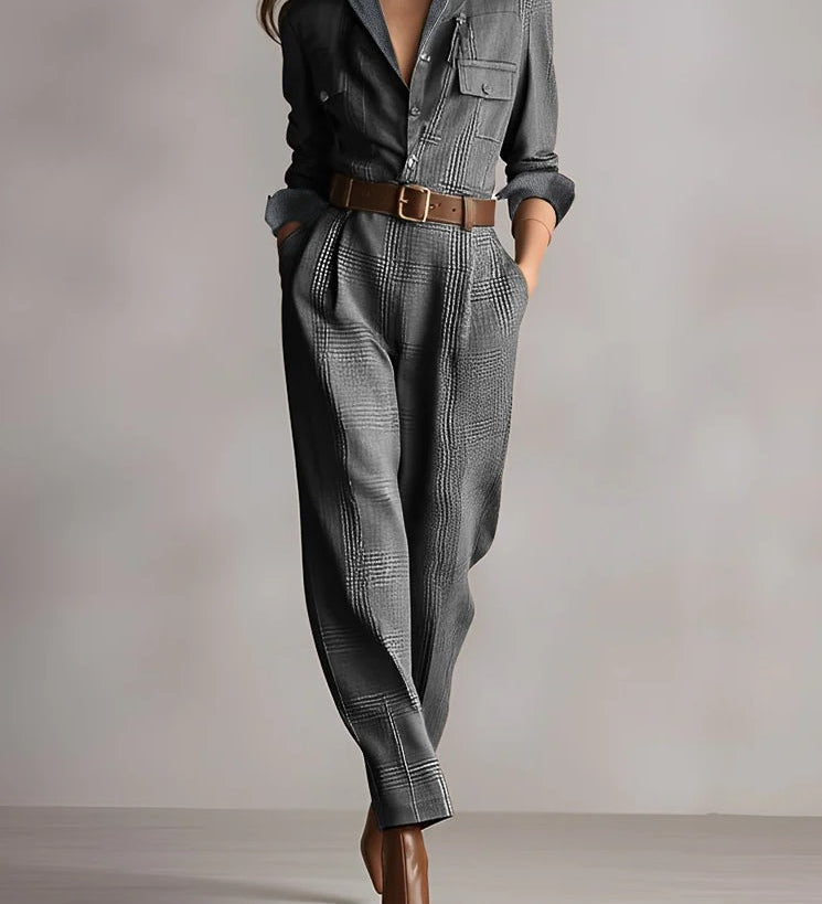 Anna – Rutig stilig jumpsuit