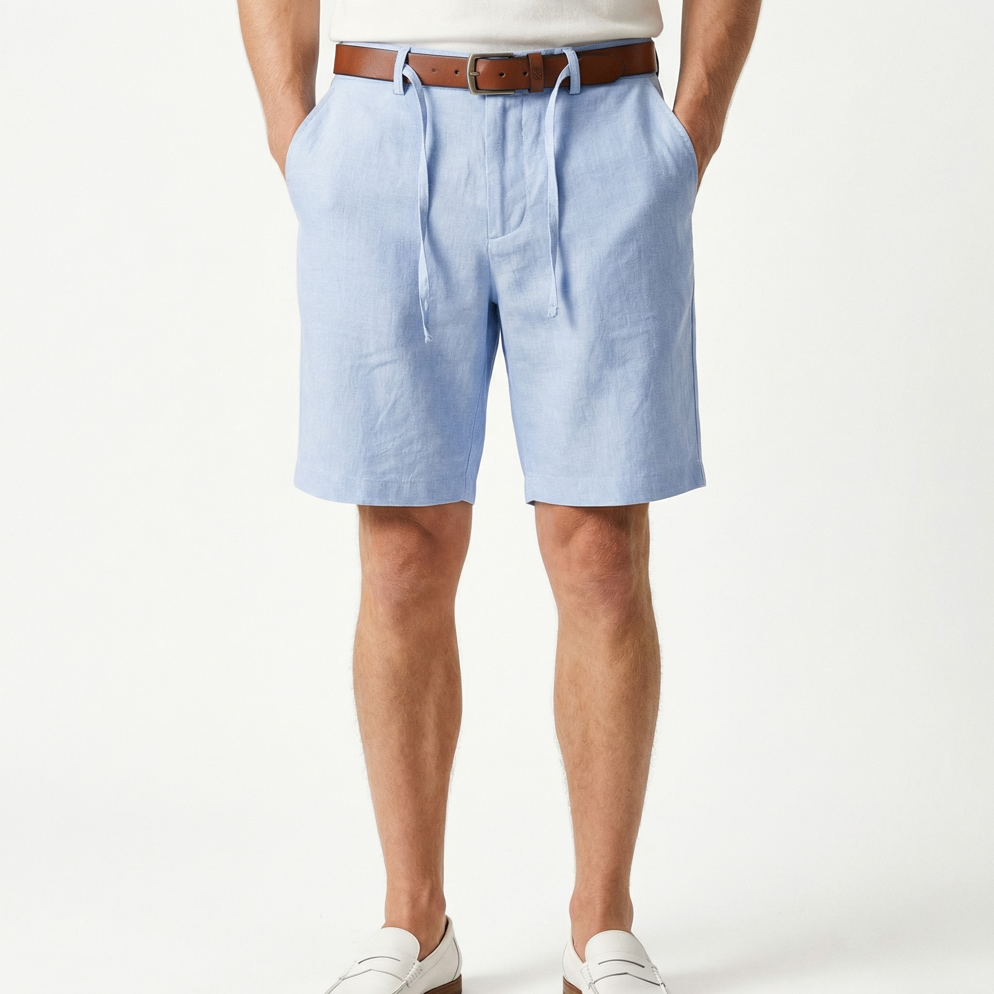 Högkvalitativa linneshorts