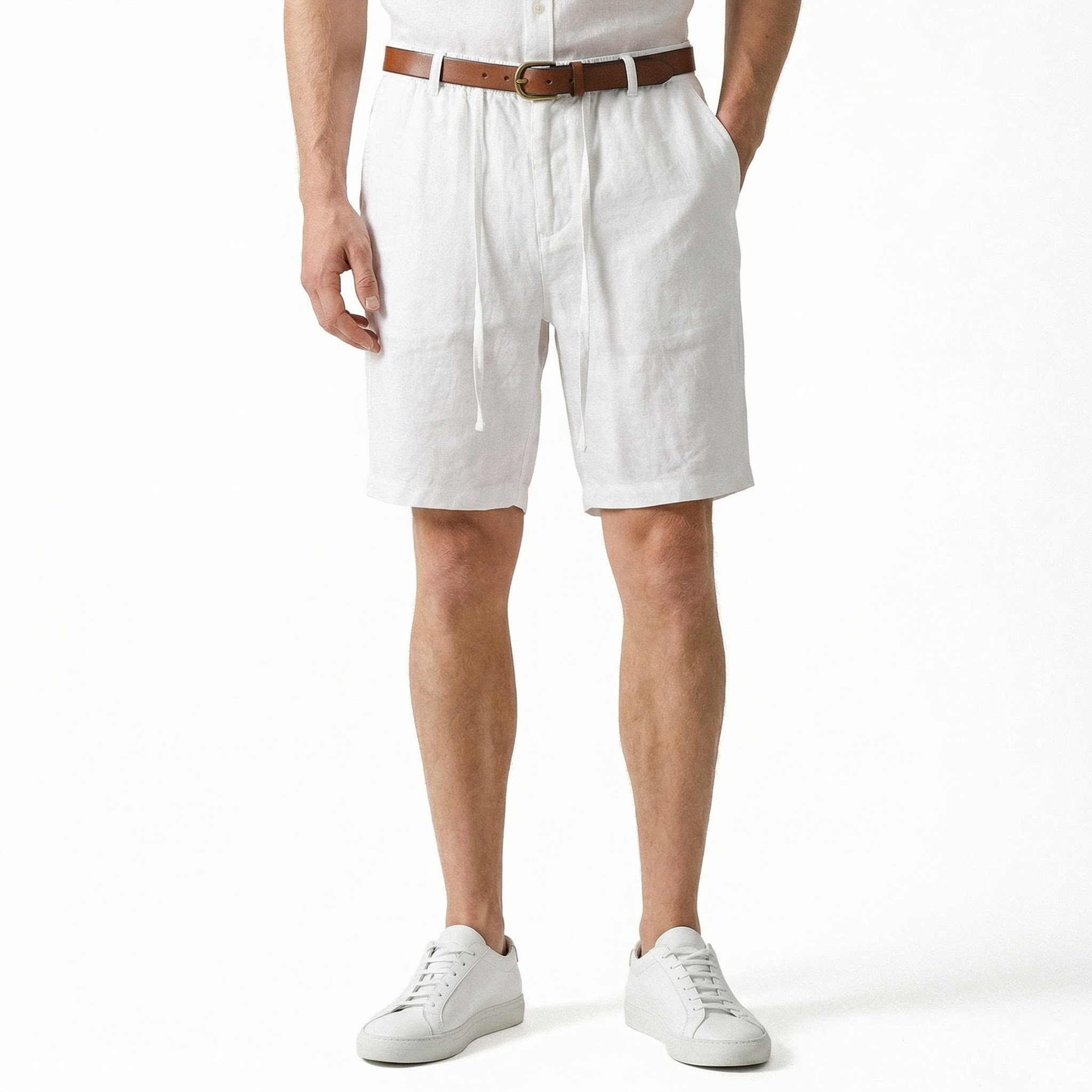 Högkvalitativa linneshorts