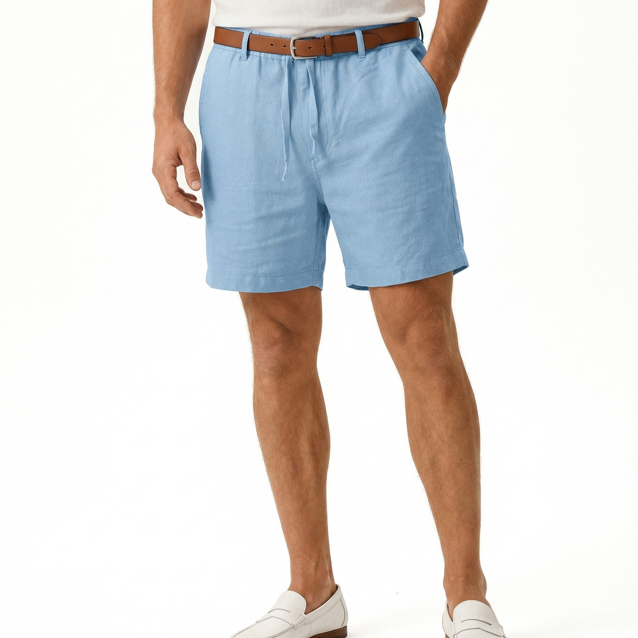 Stiliga linneshorts