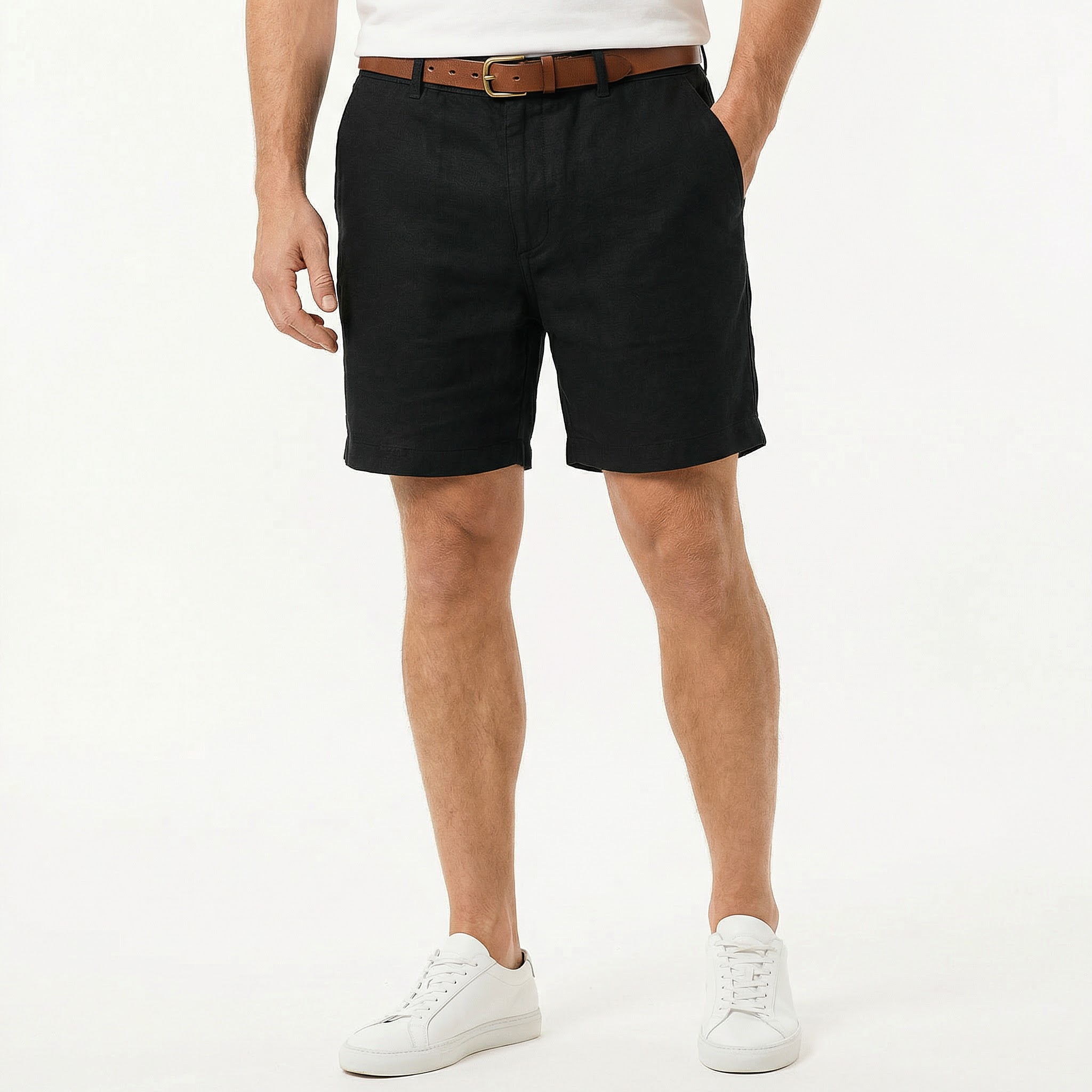 Stiliga linneshorts