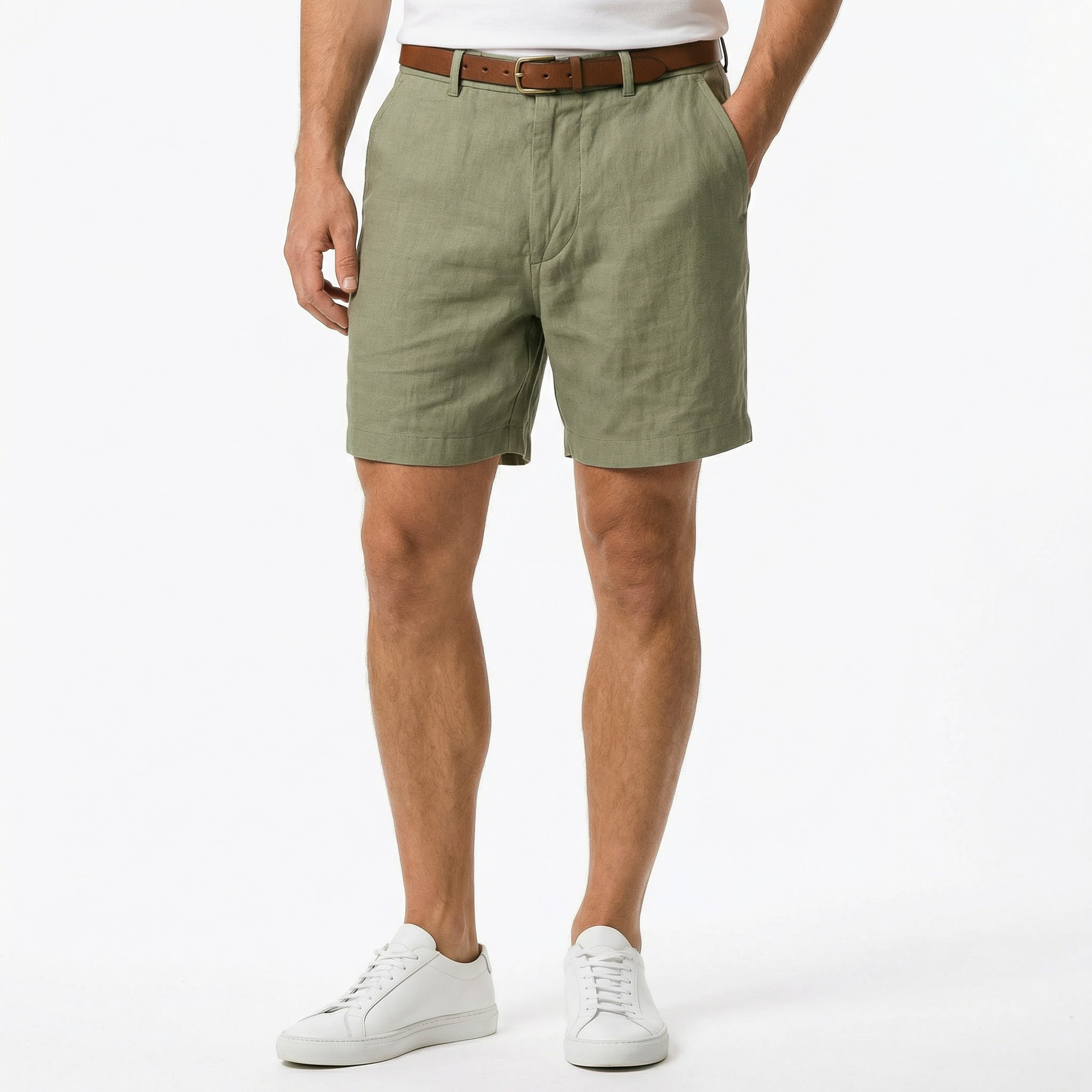 Stiliga linneshorts