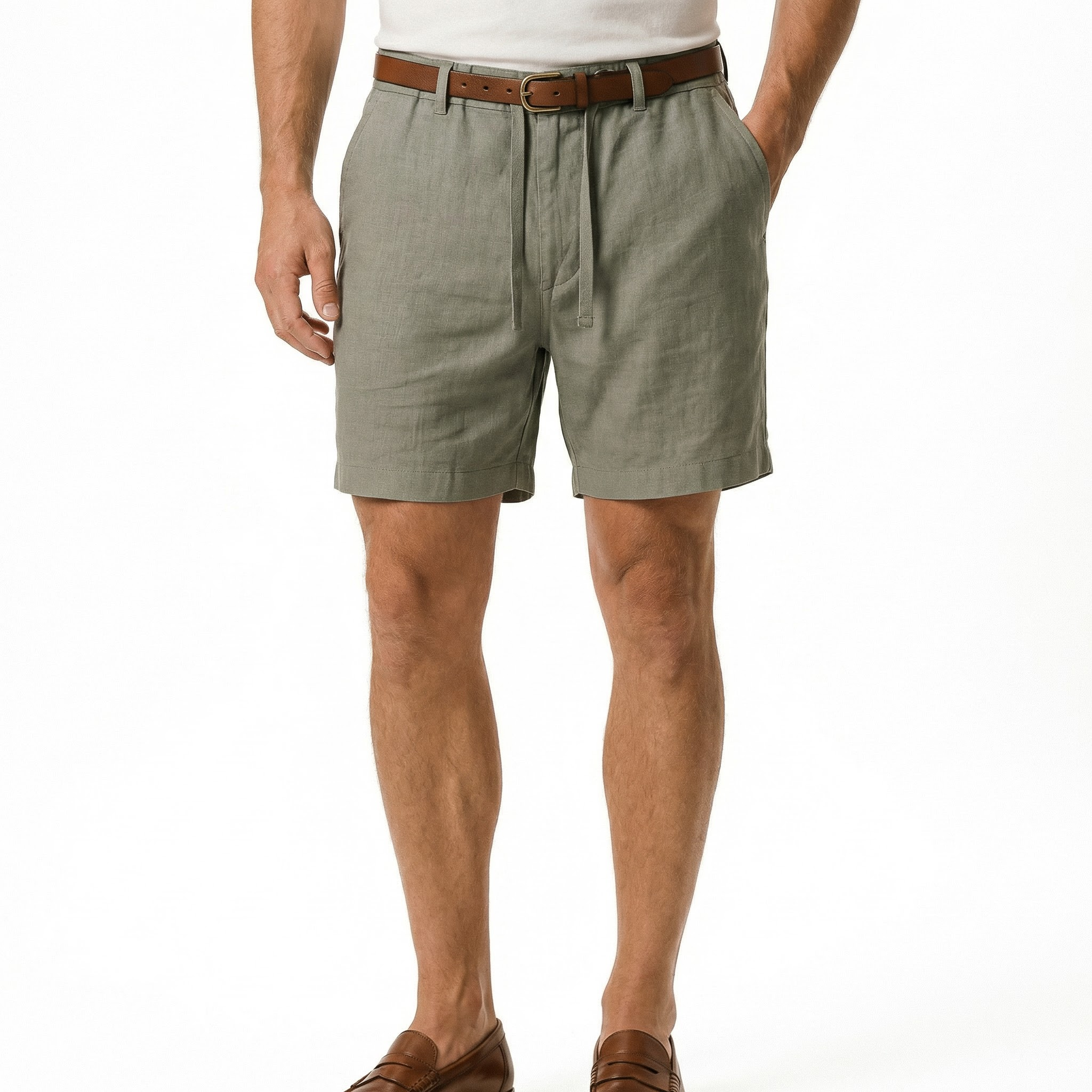Stiliga linneshorts