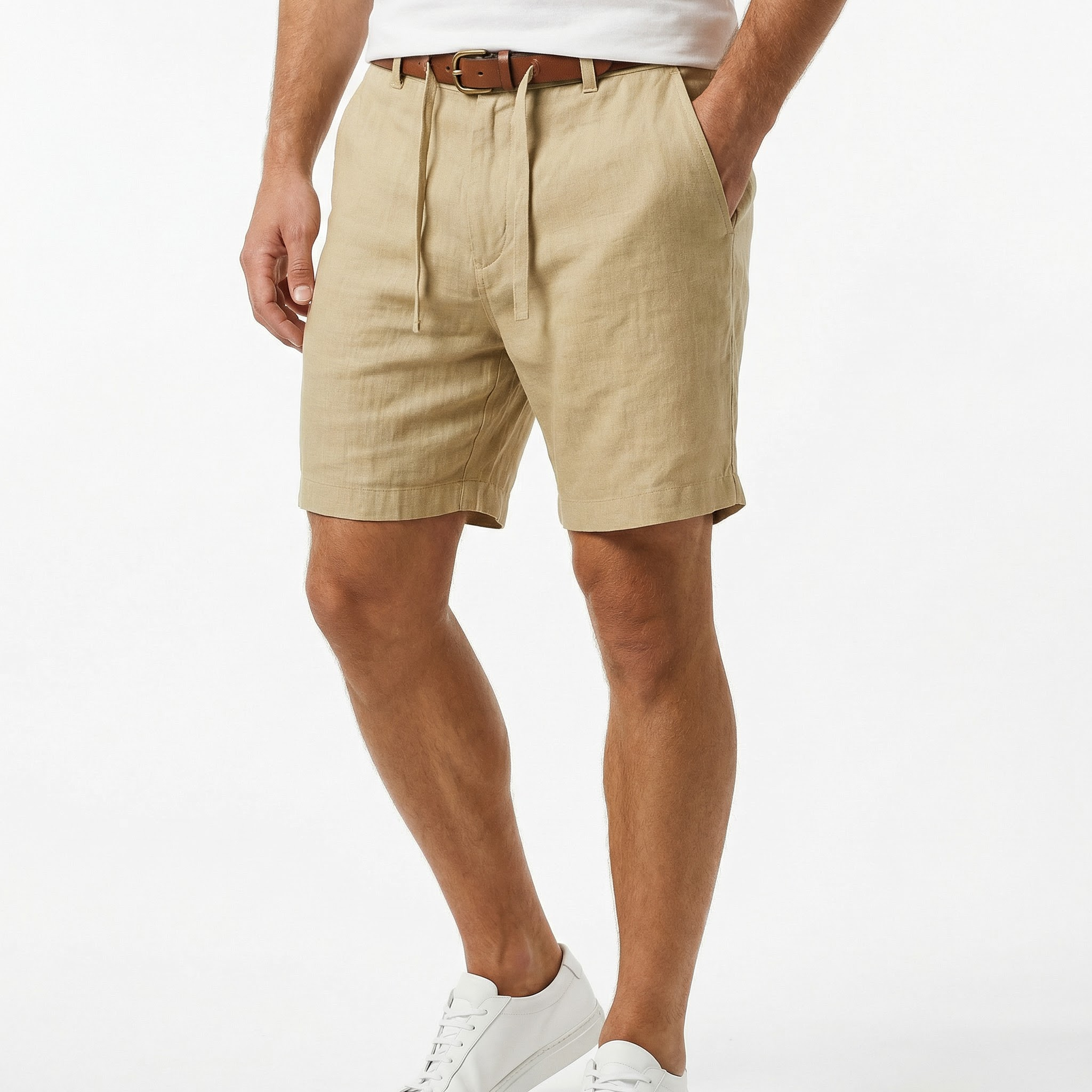 Stiliga linneshorts
