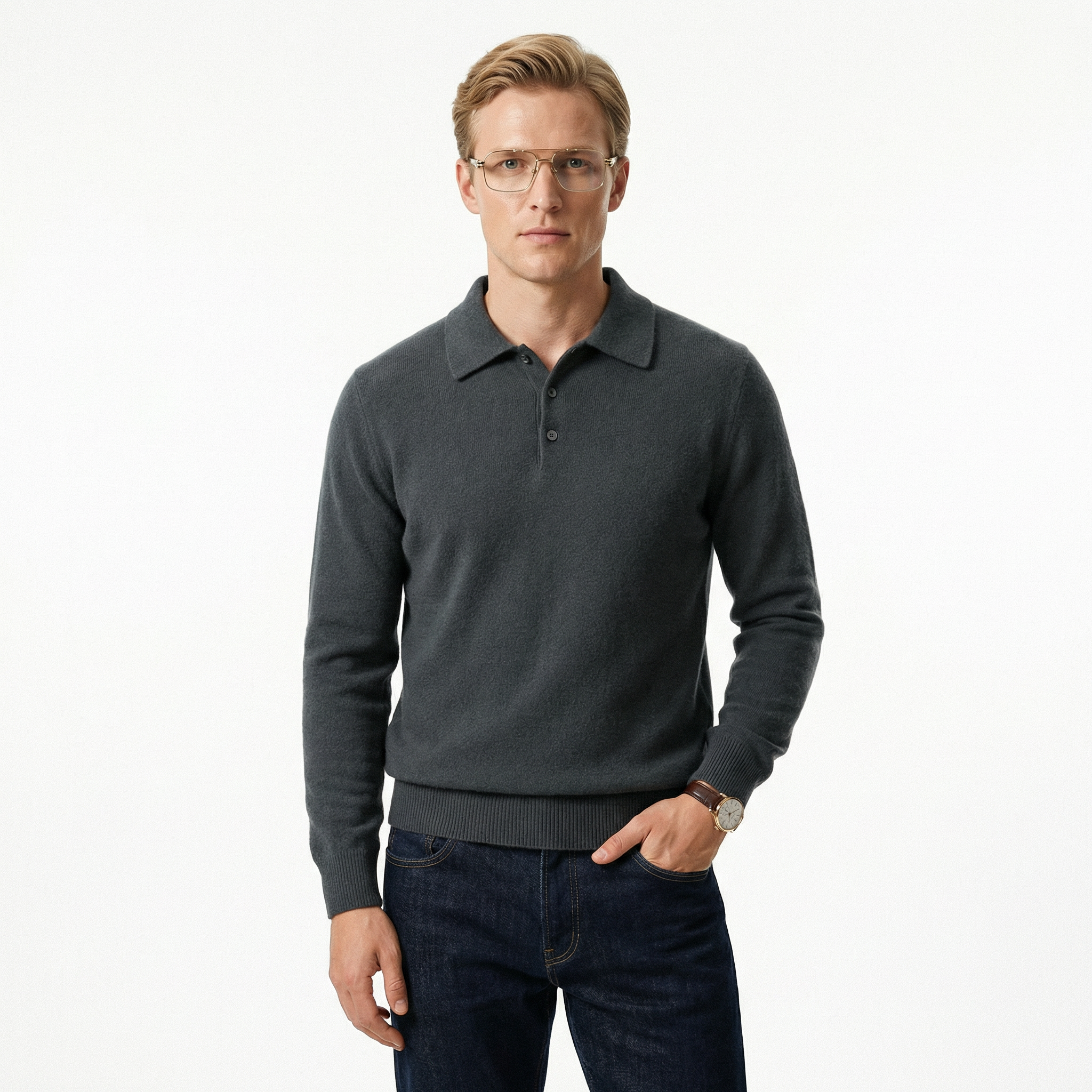 Theodor – Klassisk ylletröja med polokrage